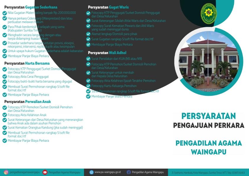 Brosur Syarat Berperkara PA Waingapu 001