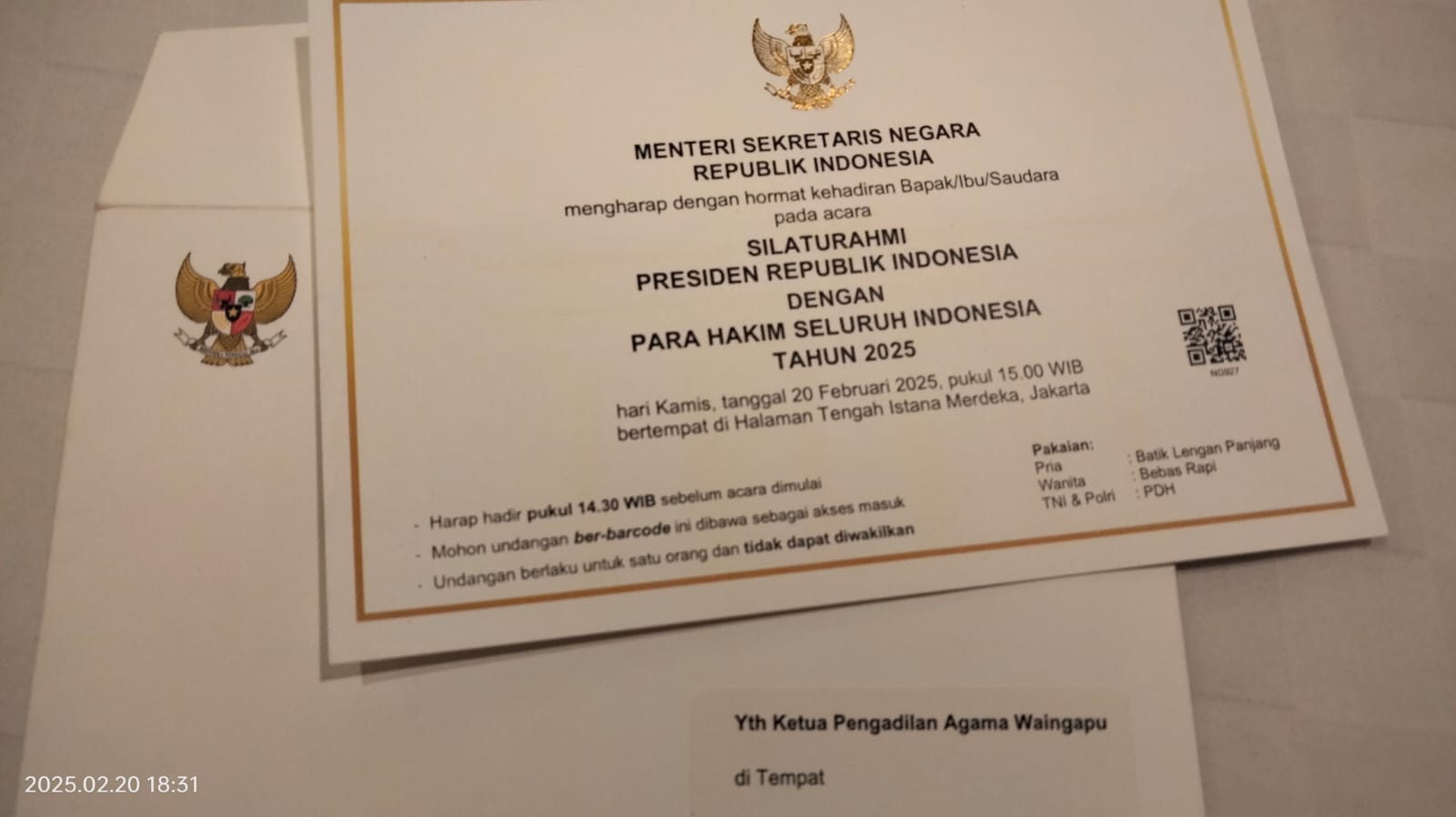 20250220 Ketua Hadiri Undangan Presiden 02